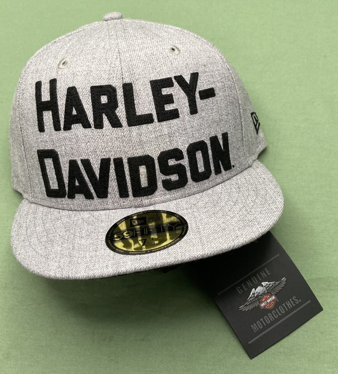 NEW GENUINE HARLEY DAVIDSON 97653-22VM 2XL LIGHT GREY WOVEN BASEBALL CAP 7-5/8