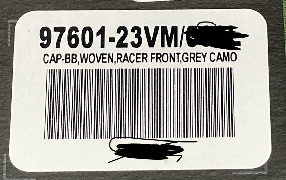 NEW GENUINE HARLEY DAVIDSON 97601-23VM MEN'S WOVEN RACER FRONT GREY CAP 7-1/2