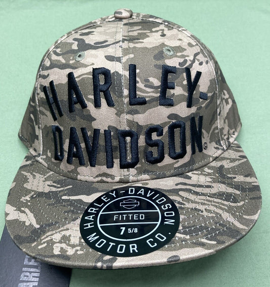 NEW GENUINE HARLEY DAVIDSON 97602-23VM MEN'S WOVEN RACER FRONT GREEN CAP 7-1/8