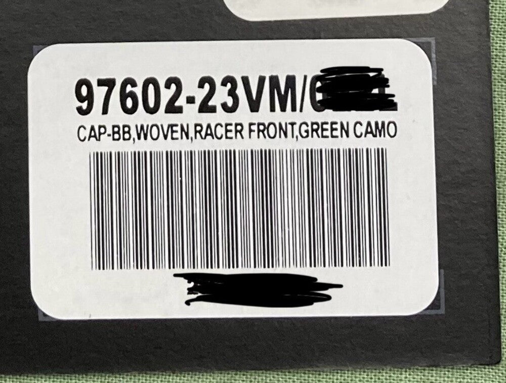 NEW GENUINE HARLEY DAVIDSON 97602-23VM MEN'S WOVEN RACER FRONT GREEN CAP 7-1/4