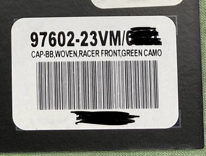 NEW GENUINE HARLEY DAVIDSON 97602-23VM MEN'S WOVEN RACER FRONT GREEN CAP 7-3/8