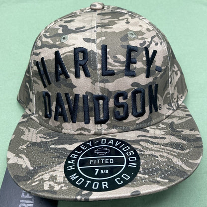 NEW GENUINE HARLEY DAVIDSON 97602-23VM MEN'S WOVEN RACER FRONT GREEN CAP 7-5/8