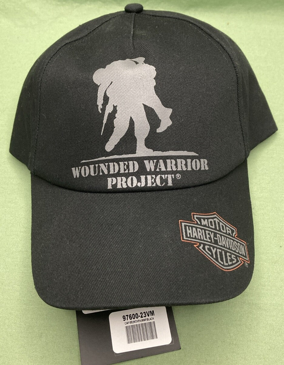 NEW GENUINE HARLEY DAVIDSON 97600-23VM MEN'S WWP ADJUSTABLE BLACK CAP