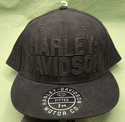 NEW GENUINE HARLEY DAVIDSON 99408-22VM MEN'S 2XL WOVEN BLACK BB CAP 7-5/8