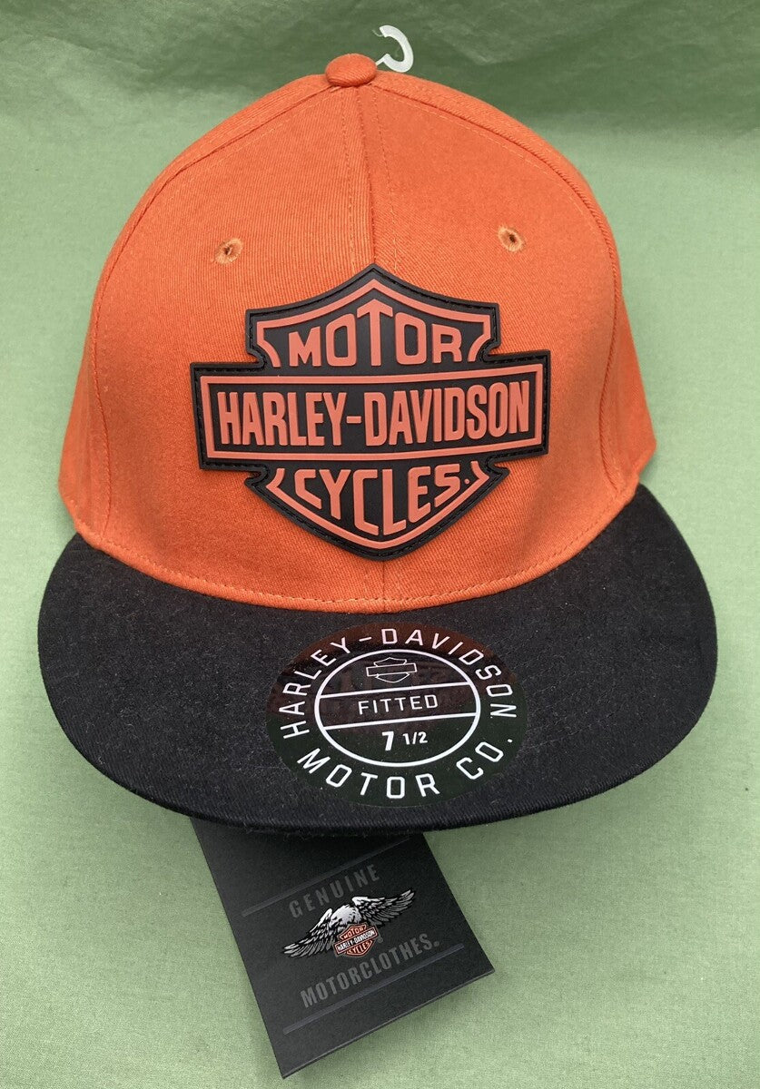 NEW GENUINE HARLEY DAVIDSON 99403-22VM  Men's 2XL B&S ORANGE WOVEN BB CAP 7-5/8
