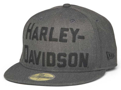 NEW HARLEY DAVIDSON 97652-22VM MEN'S L FITTED FOUNDATION CAP DARK GREY 7-3/8
