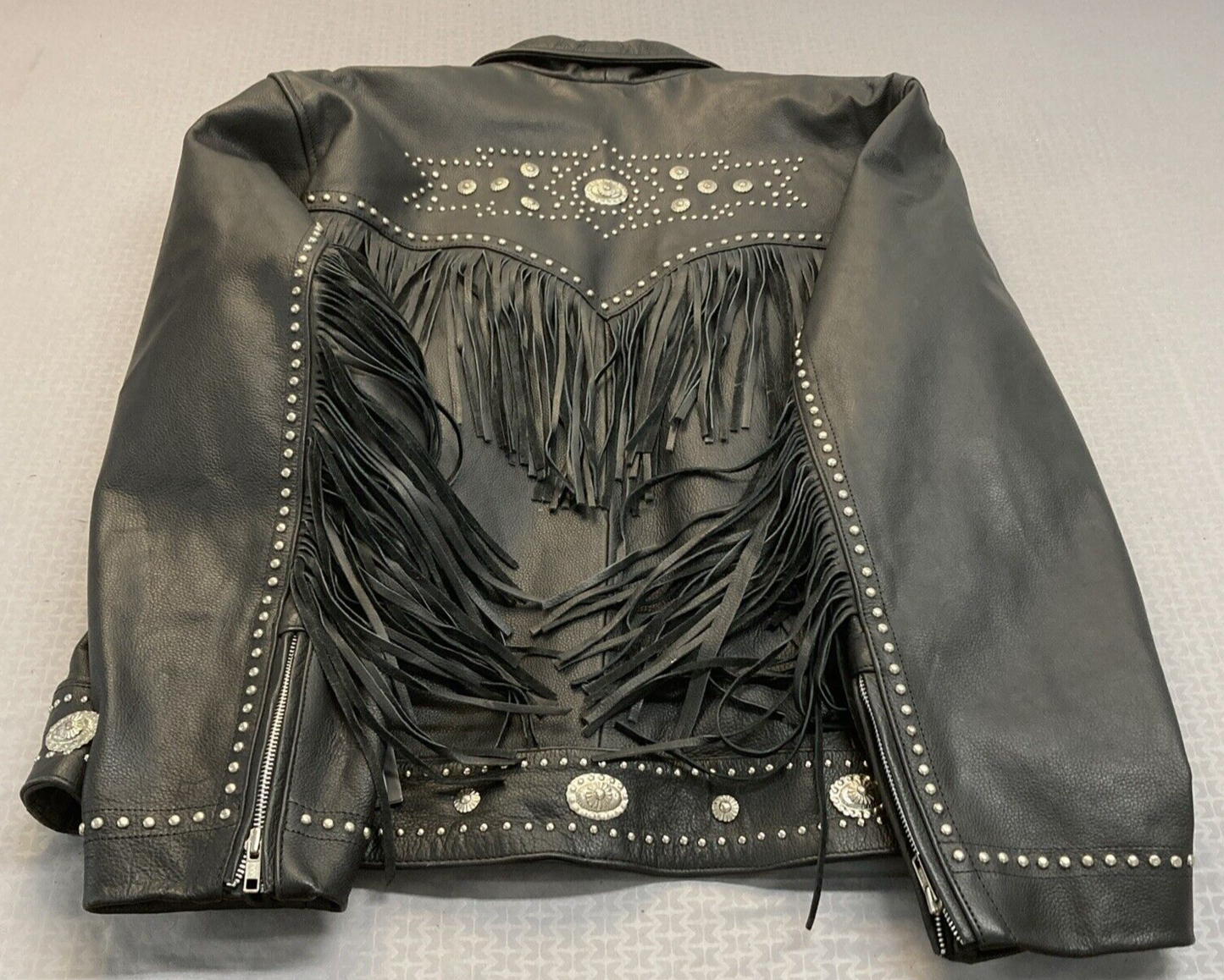 NEW STEEL COWGIRL 4265 WOMEN'S 5XL BLACK FRINGE LEATHER JACKET