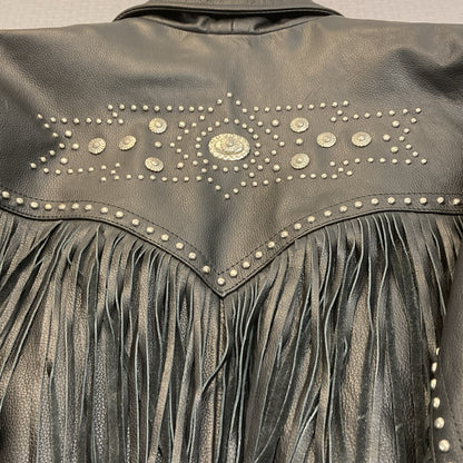 NEW STEEL COWGIRL 4265 WOMEN'S 5XL BLACK FRINGE LEATHER JACKET