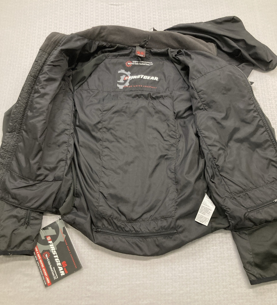 NEW WARMNSAFE HEATED JACKET LINER MEN'S SMALL BLACK