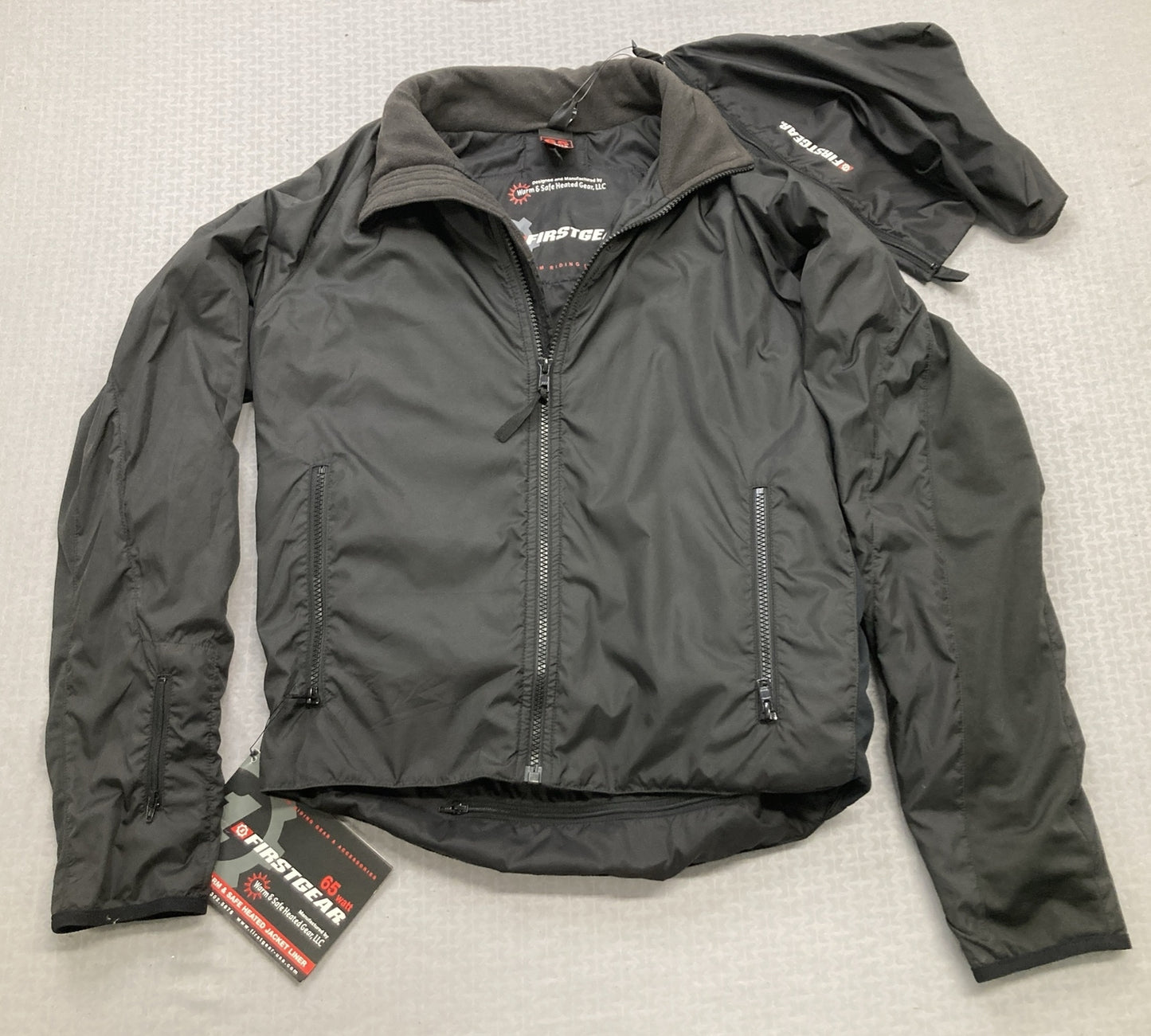 NEW WARMNSAFE HEATED JACKET LINER MEN'S SMALL BLACK