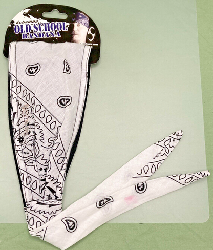 NEW GENUINE SCHAMPA OSB1-208 OLD SCHOOL BANDANA WHT/BLK HWS2008