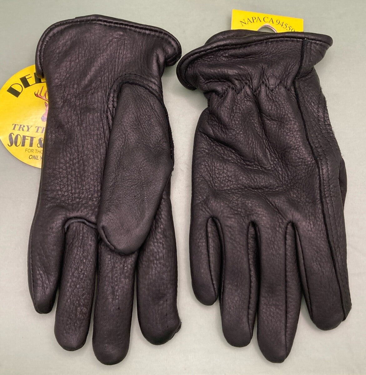 NEW GENUINE NAPA GLOVE CO. 81OFLXS X-SMALL DEEERSKIN DRIVER COTTON LINED GLOVE