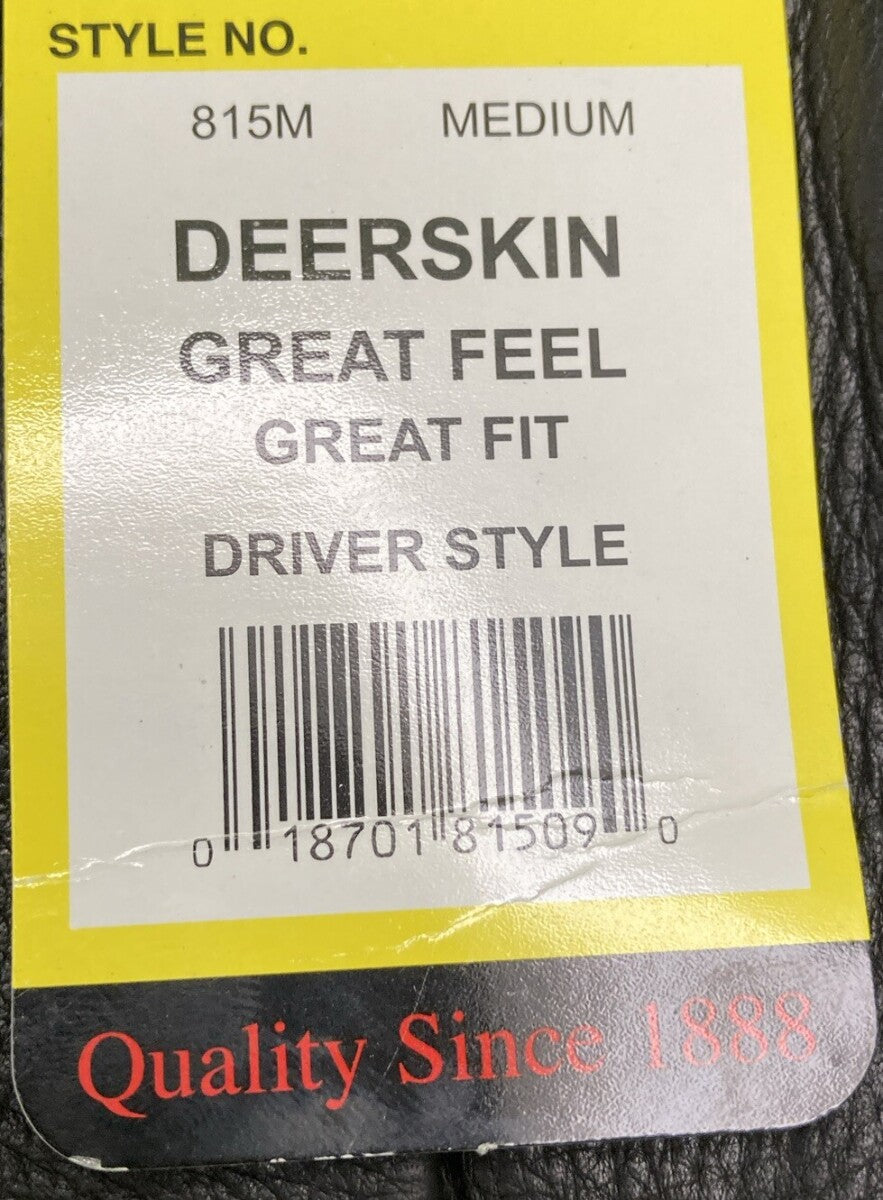 NEW GENUINE NAPA GLOVE CO. 815M MEDIUM DEERSKIN DRIVER STYLE GLOVES