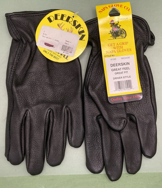 NEW GENUINE NAPA GLOVE CO. 815M MEDIUM DEERSKIN DRIVER STYLE GLOVES