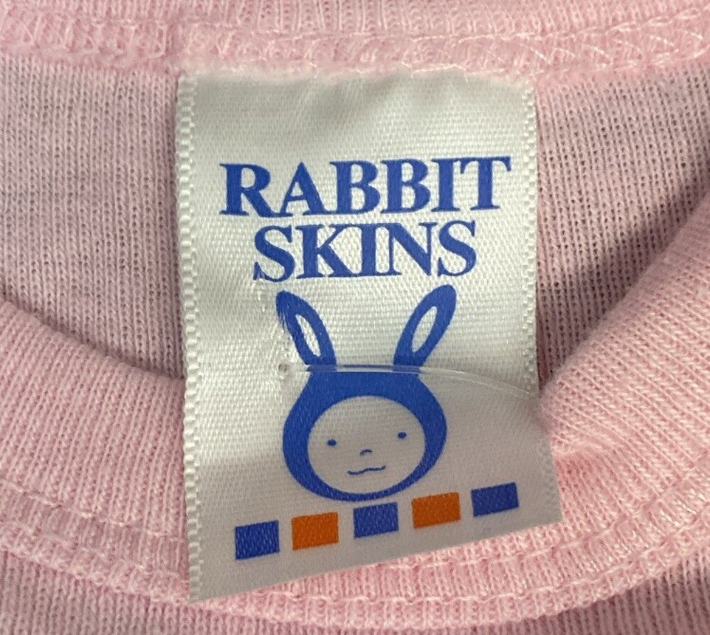 NEW RABBIT SKINS I'M CUTE! MOMMY'S HOT! AND DADDY IS A LUCKY BIKER! PINK 6 MONTH