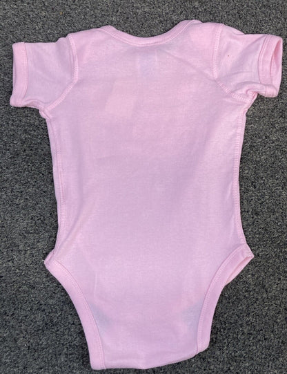 NEW RABBIT SKINS I'M CUTE! MOMMY'S HOT! AND DADDY IS A LUCKY BIKER! PINK 6 MONTH