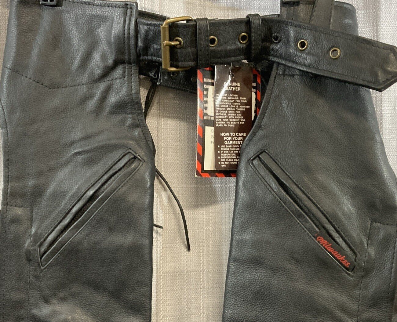 NEW MILWAUKEE LEATHER CHAP M8612M UNISEX KNIGHT CHAP, SNAP OUT THERMAL LINDE MED