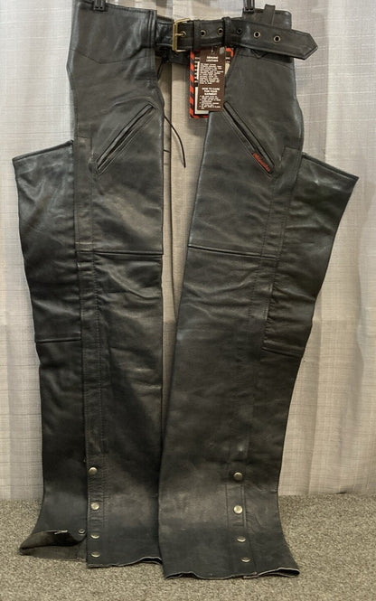 NEW MILWAUKEE LEATHER CHAP M8612M UNISEX KNIGHT CHAP, SNAP OUT THERMAL LINDE MED