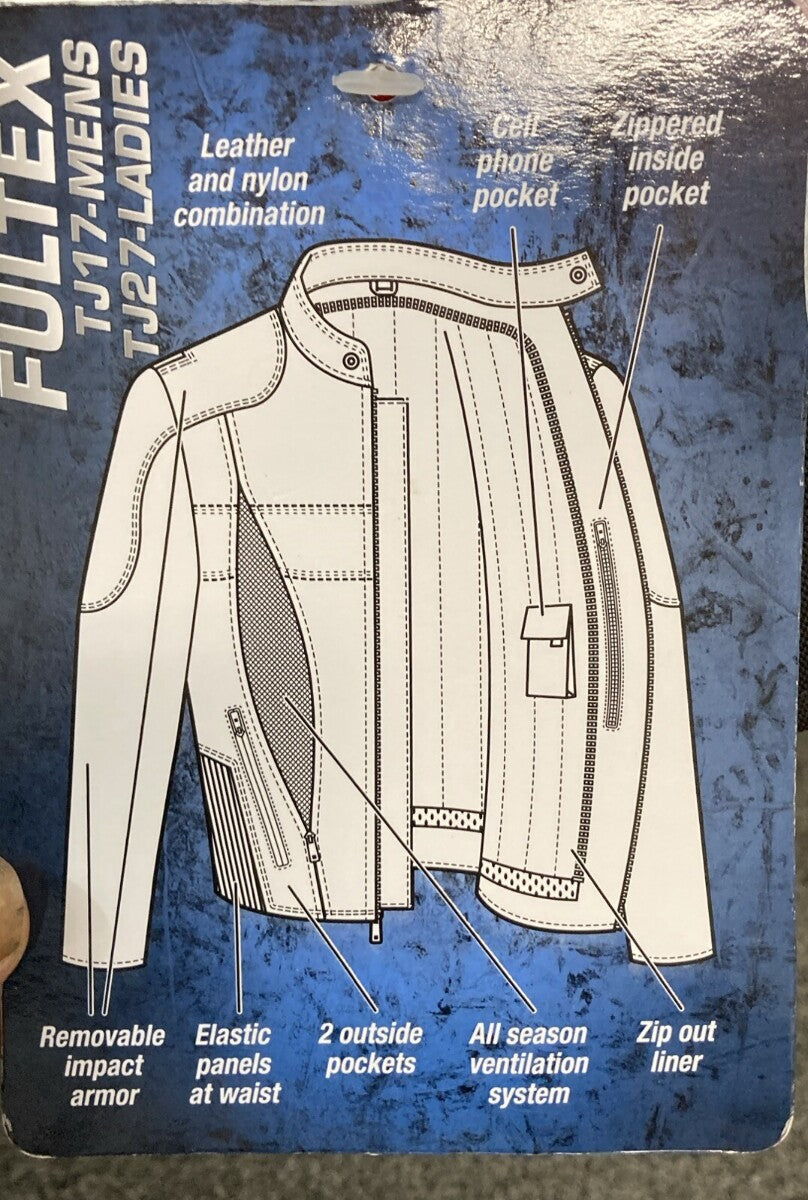 NEW GENUINE FULMER TJ272BLKL TEXTRAK LADY JACKET BLACK WOMAN LARGE