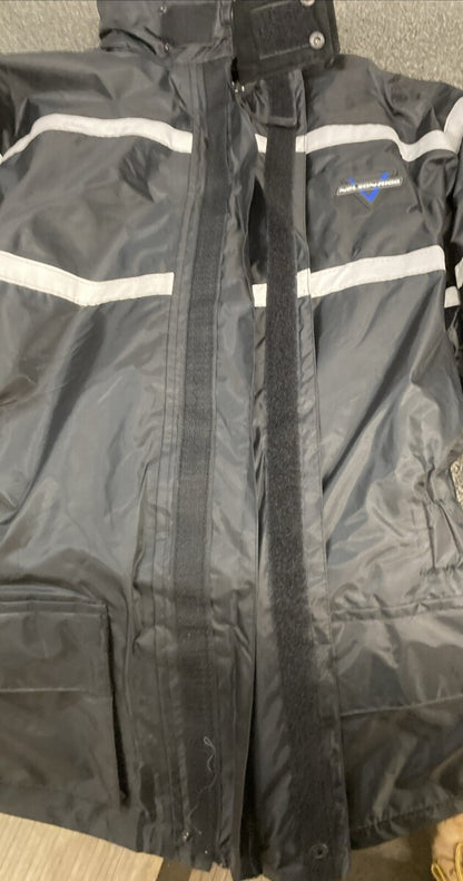 NEW GENUINE NELSON RIGGS VTL-700 VOLANTE 2-PIECE RAINSUIT BLACK, SIZE MEDIUM