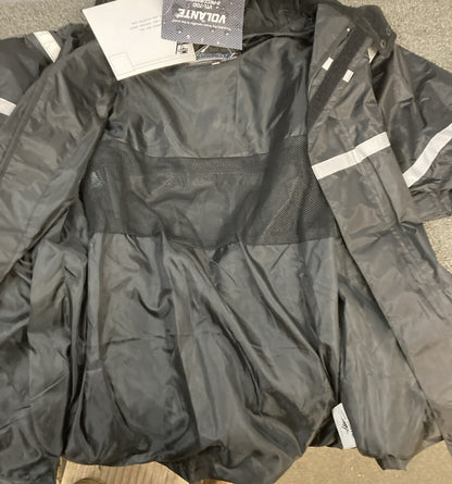 NEW GENUINE NELSON RIGGS VTL-700 VOLANTE 2-PIECE RAINSUIT BLACK, SIZE MEDIUM