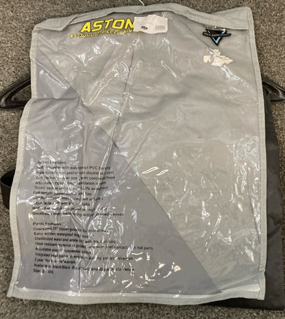 NEW GENUINE NELSON-RIGG AS-3000 ASTON 2-PIECE RAINSUIT BLACK, SIZE XL