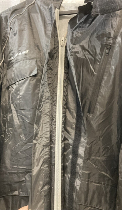 NEW GENUINE NELSON-RIGG AS-3000 ASTON 2-PIECE RAINSUIT BLACK, SIZE XL