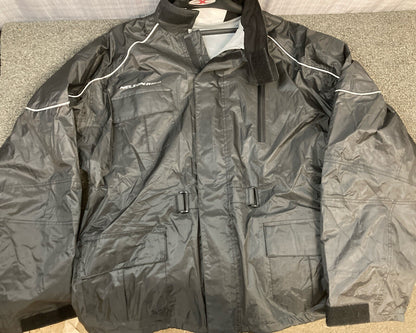 NEW GENUINE NELSON-RIGG AS-3000 ASTON 2-PIECE RAINSUIT BLACK, SIZE XL