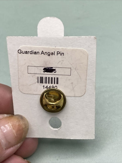 NEW GENUINE GOLD GUARDIAN ANGEL MOTORCYCLE PIN 14490 TO RIDE WITH YOU