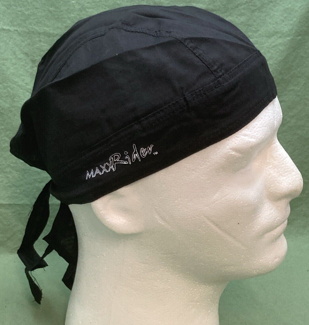 NEW MAXXRIDER SKULL SOAKER CAP COTTON BLACK W/ AMERICAN FLAG