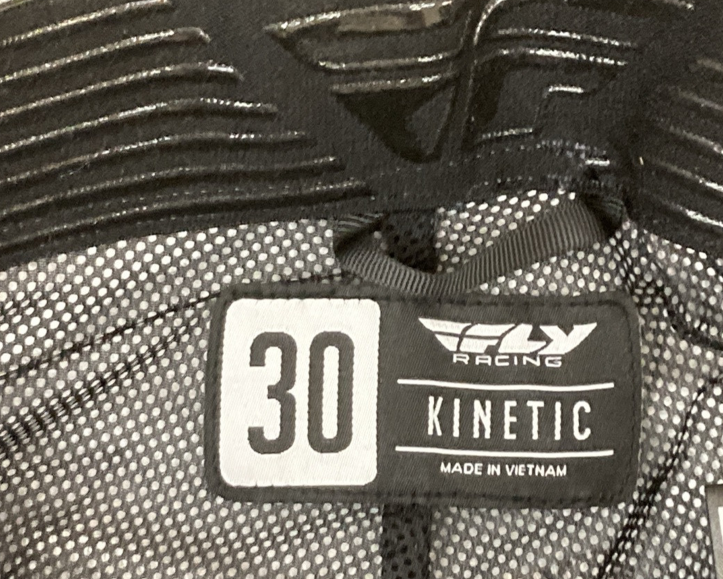 NEW GENUINE FLY RACING 377-53030 KINETIC RELOAD PANTS CHAR/BLK/IRIDIUM SZ30