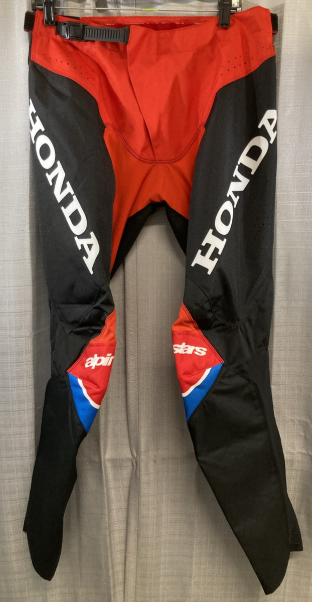 NEW GENUINE ALPINESTARS 3728023 Honda Racer Iconic Pants BRIGHT RED SZ 34