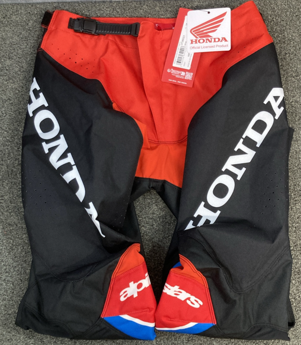 NEW GENUINE ALPINESTARS 3728023 Honda Racer Iconic Pants BRIGHT RED SZ 30
