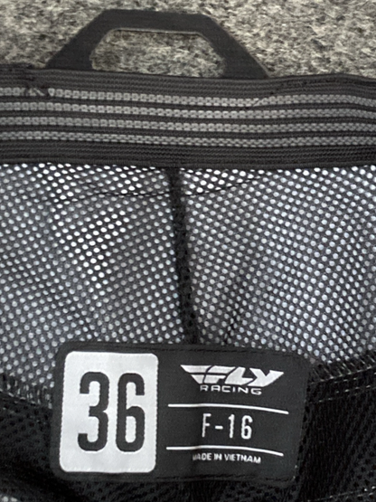 NEW GENUINE FLY RACING 376-93436 F-16 PANTS RED/BLACK SZ 36