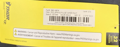 NEW GENUINE THOR 2901-9974 Pulse Vapor Pants Midnight/Lemon SZ 32