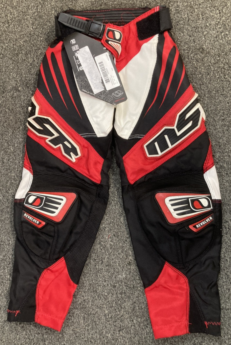 NEW GENUINE MSR MX 346894 Revolver Pants Black/Red/White Youth SZ 16