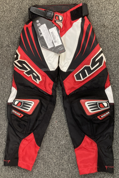 NEW GENUINE MSR MX 346894 Revolver Pants Black/Red/White Youth SZ 16