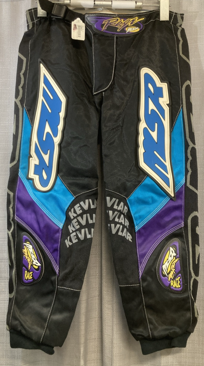 NEW GENUINE MSR MX 338613 Rage Pants Black/Turq/Purple SZ 26