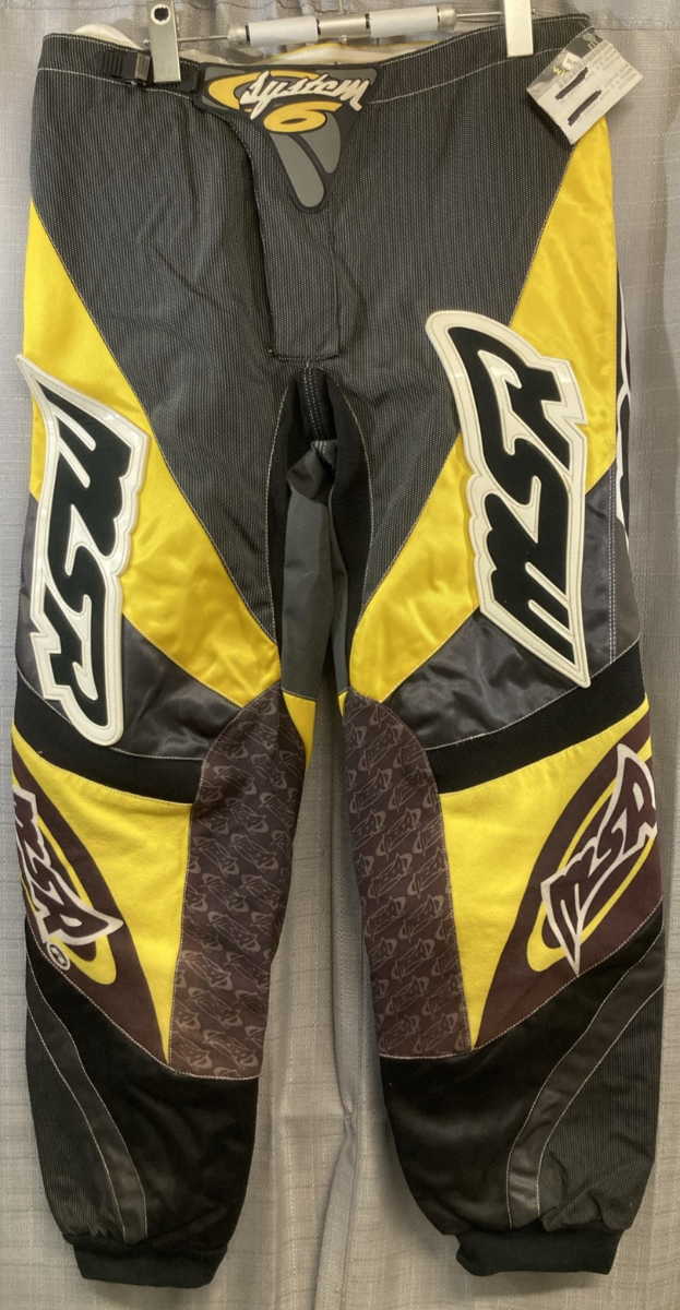 NEW GENUINE MSR MX 338584 System6 Pants Black/Yellow SZ 34