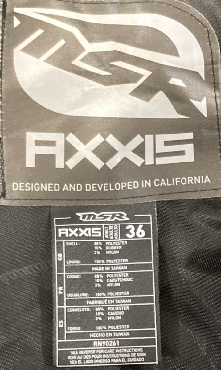 NEW GENUINE MSR MX 351751 Axxis Pants Black/White SZ 36