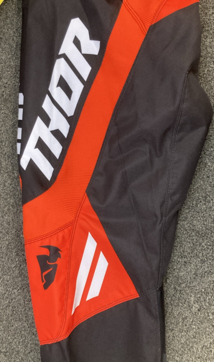 NEW GENUINE THOR 2901-9330 SECTOR PANTS CHARCOAL/RED ORANGE SZ 34