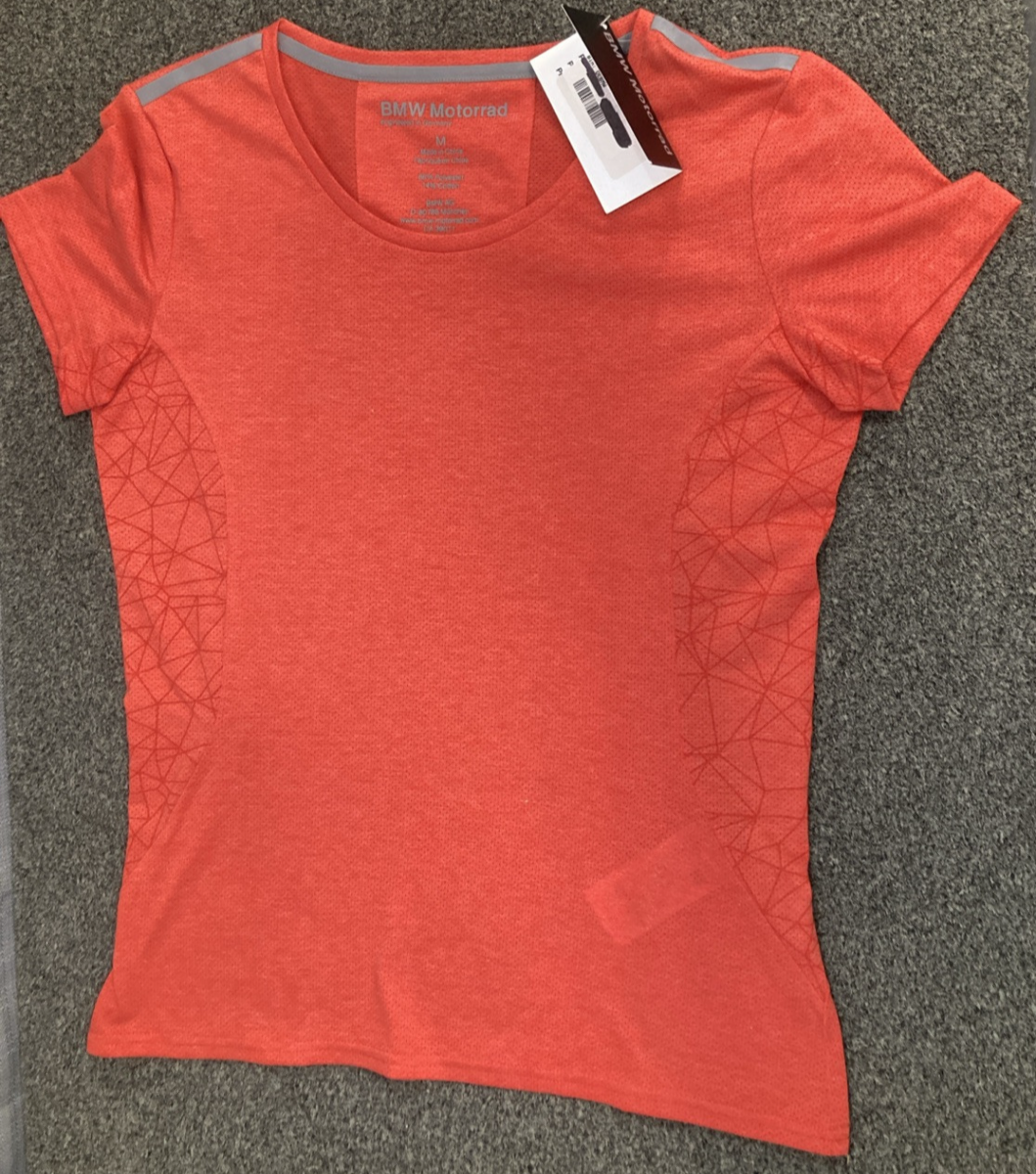 NEW GENUINE BMW MOTORRAD 76 23 8 561 051  RIDE T-SHIRT RED-ORANGE WOMENS MED