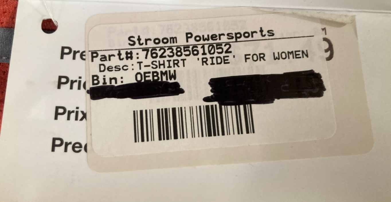 NEW GENUINE BMW MOTORRAD 76 23 8 561 052  RIDE T-SHIRT RED-ORANGE WOMENS LG