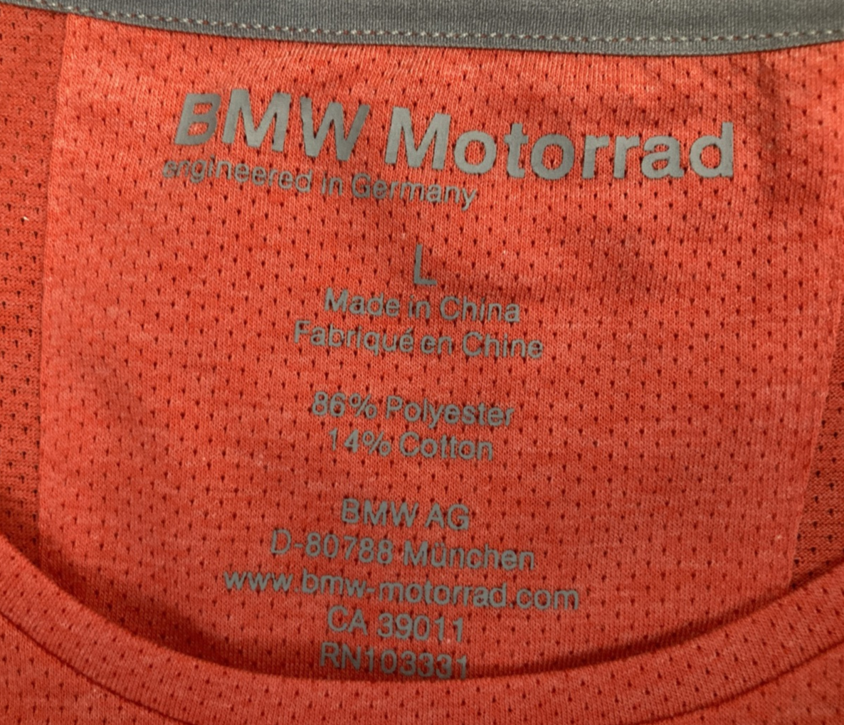NEW GENUINE BMW MOTORRAD 76 23 8 561 052  RIDE T-SHIRT RED-ORANGE WOMENS LG