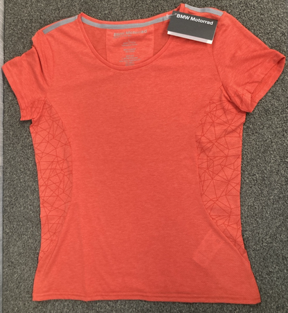 NEW GENUINE BMW MOTORRAD 76 23 8 561 052  RIDE T-SHIRT RED-ORANGE WOMENS LG
