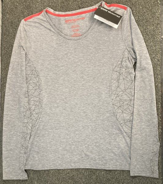 NEW GENUINE BMW MOTORRAD 76 23 8 561 038  RIDE LONG SLEEVE SHIRT GRAY WOMENS LG