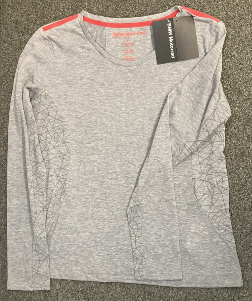NEW GENUINE BMW MOTORRAD 76 23 8 561 039  RIDE LONG SLEEVE SHIRT GRAY WOMENS XL