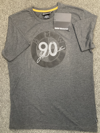 NEW GENUINE BMW MOTORRAD 76 61 8 541 652 90 YEARS T-SHIRT GRAY MENS SMALL