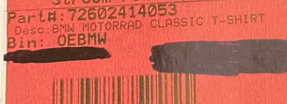 NEW GENUINE BMW MOTORRAD 72 60 2 414 053 CLASSIC T-SHIRT GRAY MENS SMALL