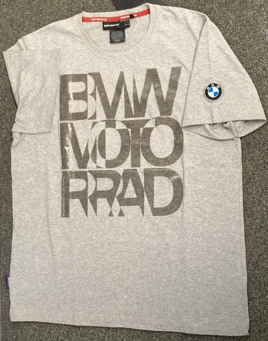 NEW GENUINE BMW MOTORRAD 76 61 8 547 914 LOGO T-SHIRT GRAY MENS MEDIUM